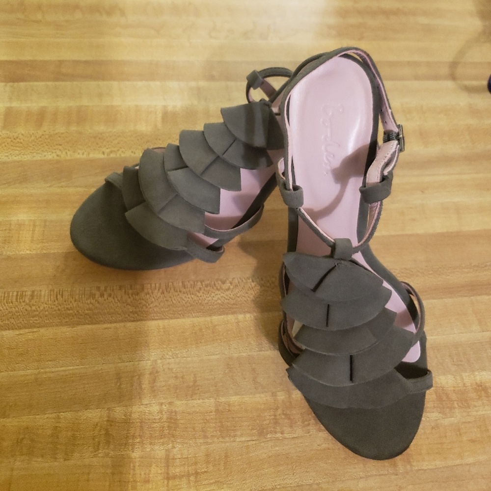 Boden, New, 9/39, Grey, Sandals w/ Heels, New - Picture 5 of 5